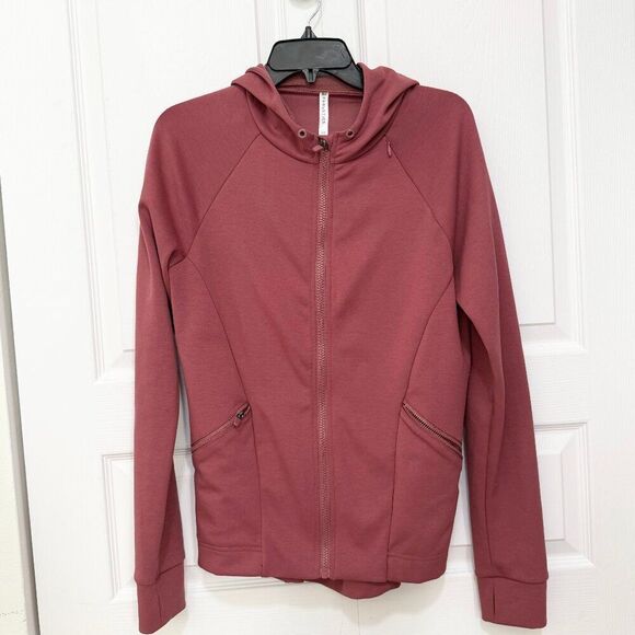 Women Fabletics Full Zip Up Hoodie Jacket in Mauve Pink Size Extra Small - Picture 1 of 9